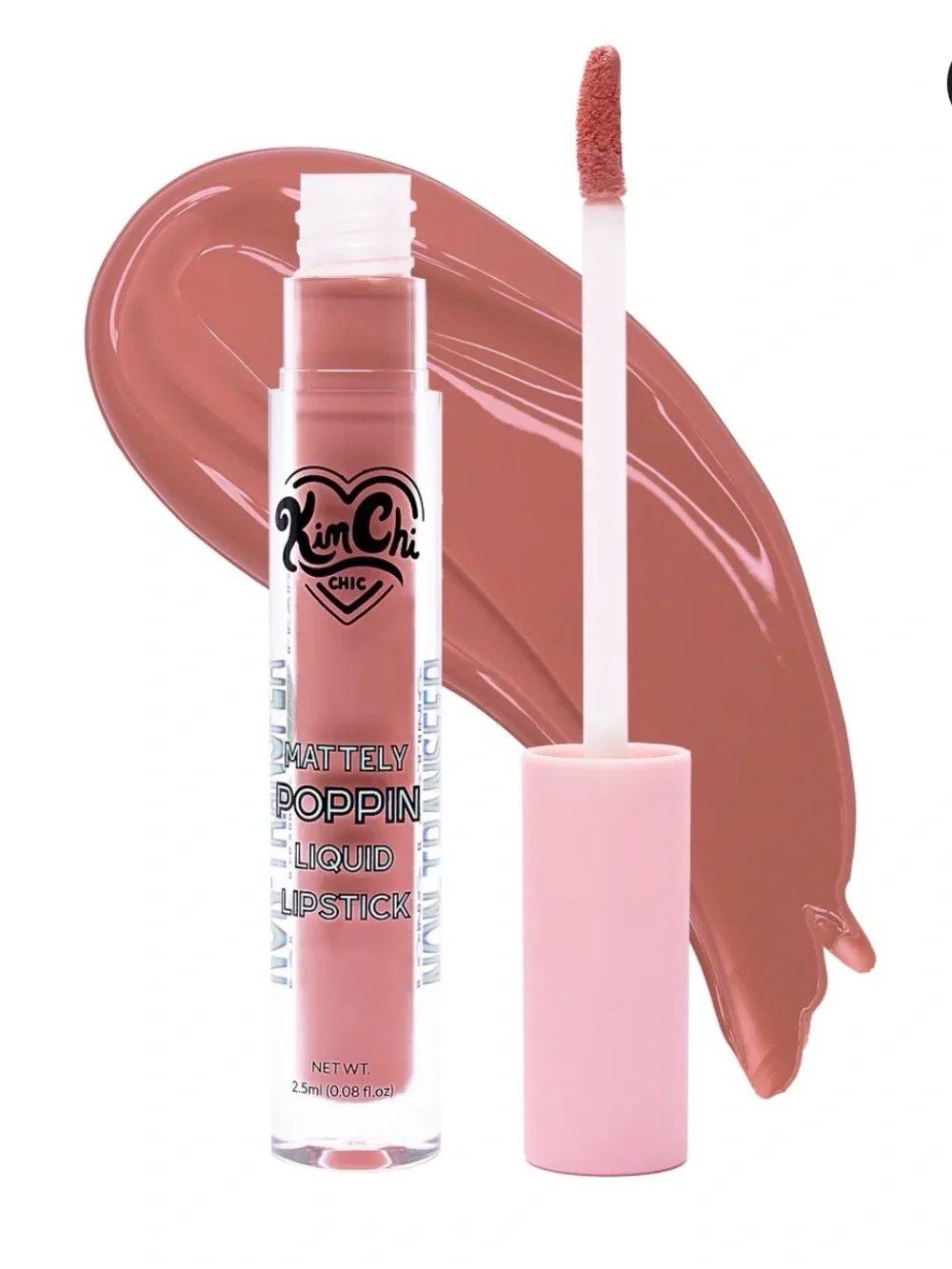 Kimchi nib new Mattely Poppin Liquid Lipstick — Pink exposed